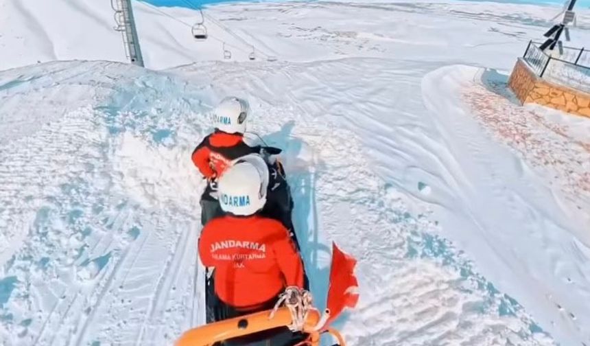 Abalı Kayak Merkezi’nde JAK timlerinden güvenlik devriyesi