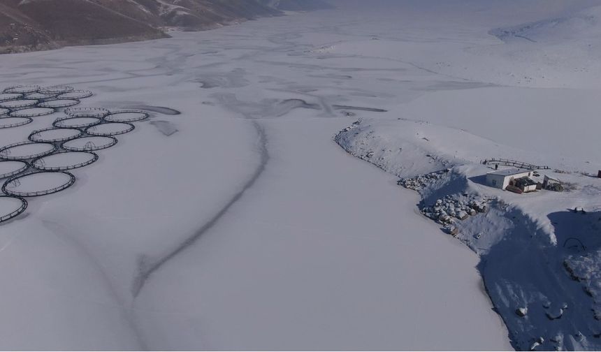 Van’da Sibirya soğuğu etkili oldu: Barajlar buz tuttu