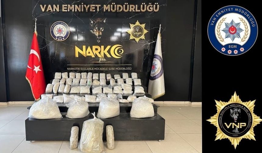 Van'da 90 Kilo Uyuşturucu Madde Ele Geçirildi