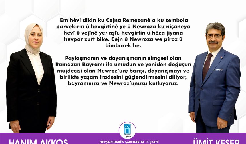 Tuşba Belediyesi'nden Ramazan Bayramı mesajı