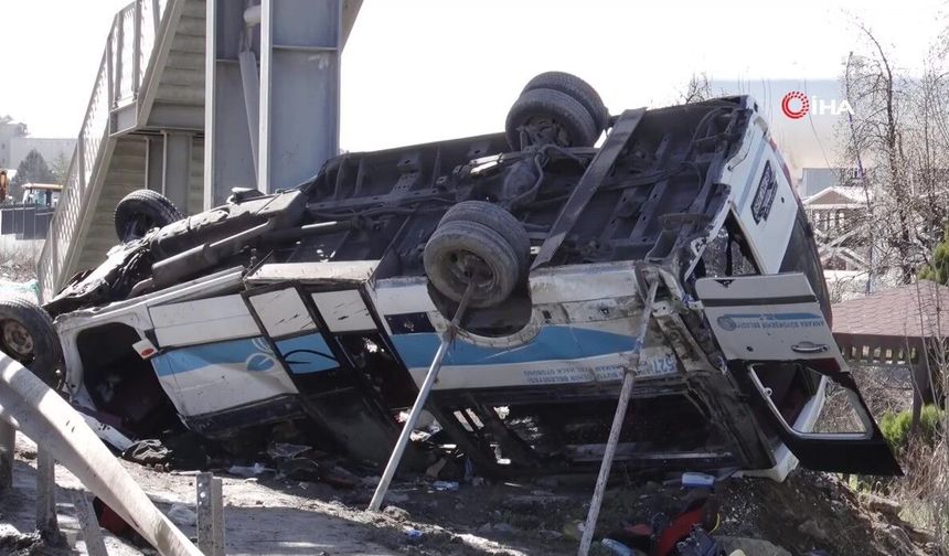 Ankara’da özel halk otobüsü köprü direğine çarptı: 5 ölü
