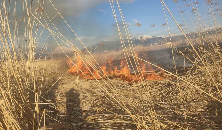 Van’ın Muradiye ilçesinde yangın