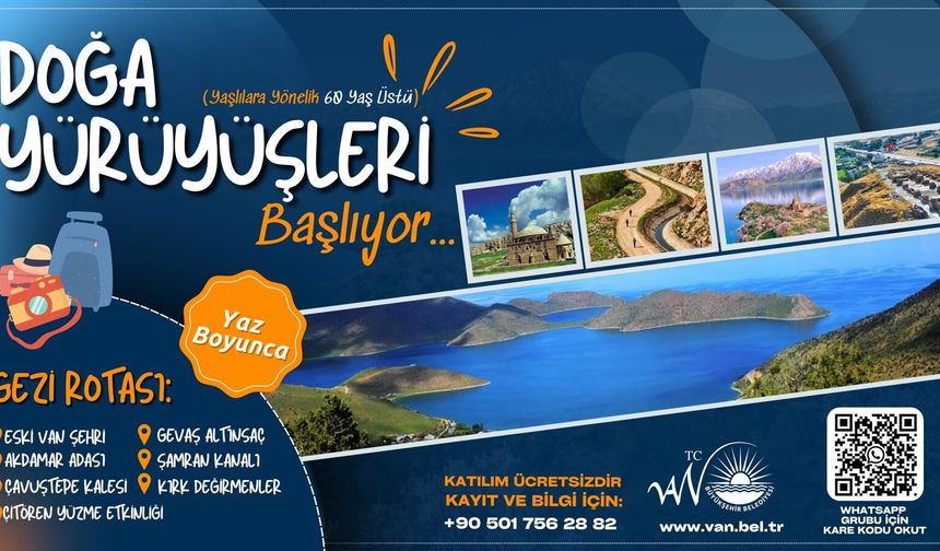 Van’da 60 yaş üstü vatandaşlar doğa yürüyüşü yapacak