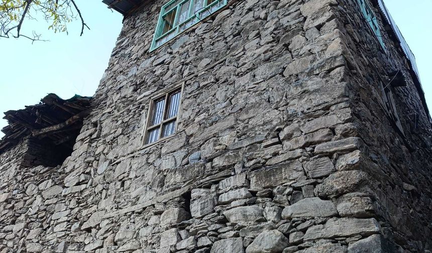 Van’ın Bahçesaray ilçesinde yıllara direnen taş evler dikkat çekiyor