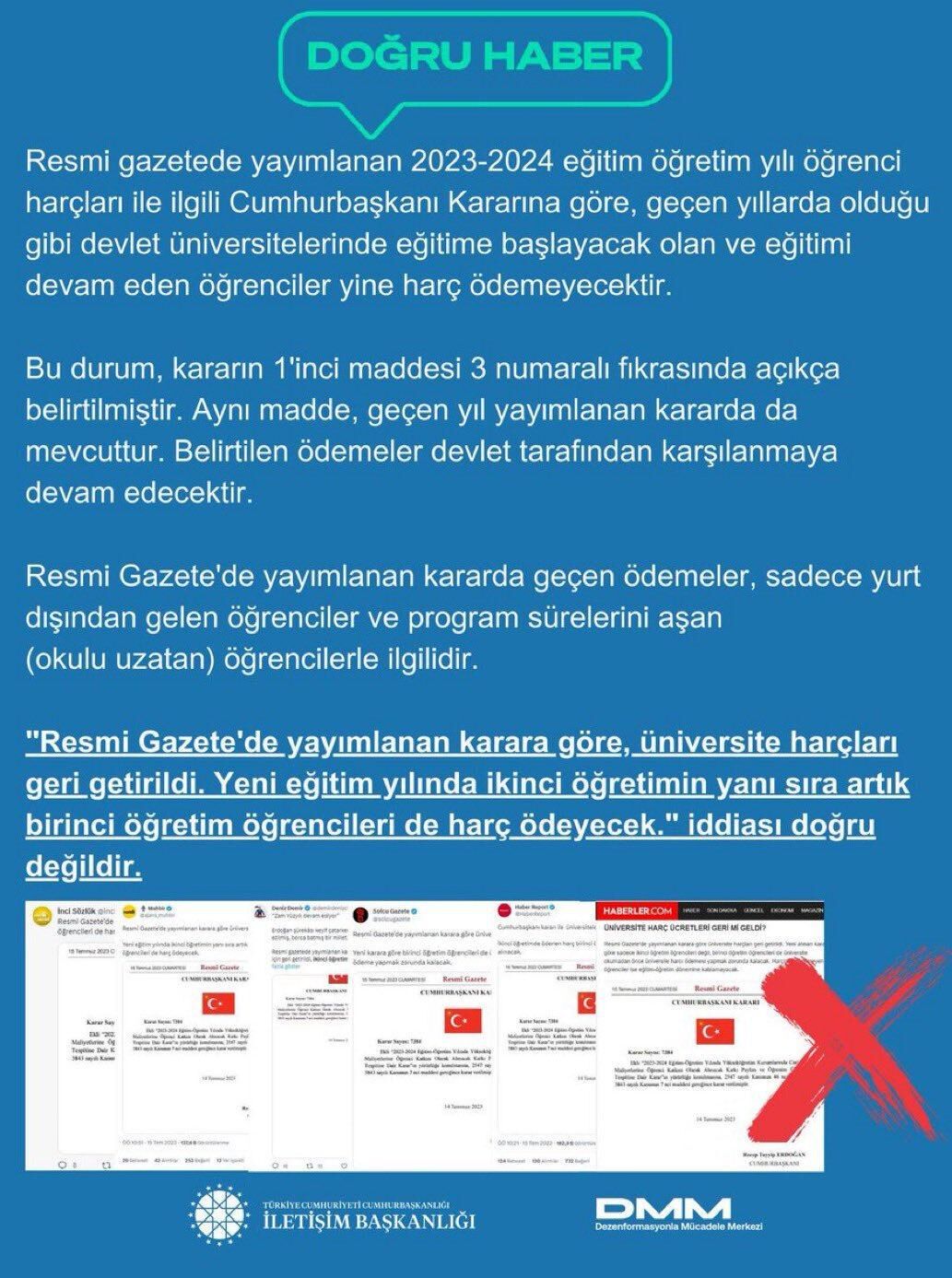 Üniversite harçlarıyla ilgili iddialar asılsız çıktı