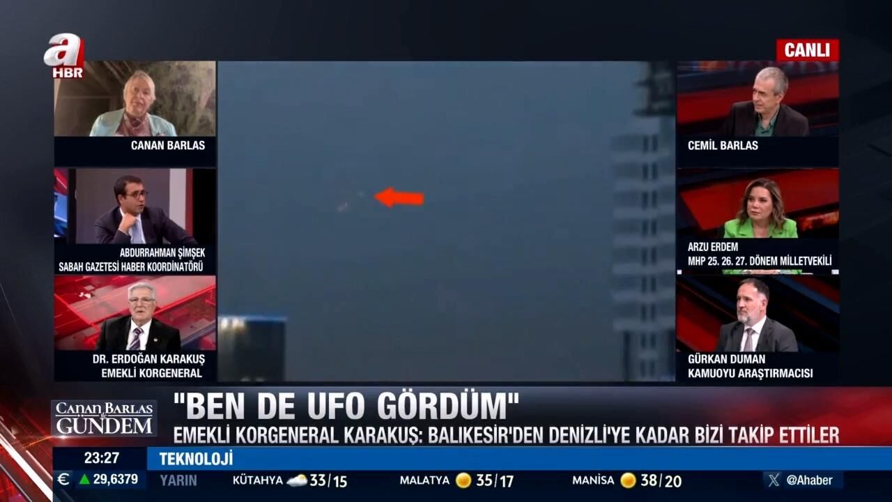 Emekli Korgeneral Erdoğan Karakuş: Ben de “UFO” gördüm!