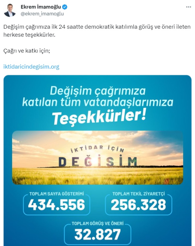 İmamoğlu rakamları paylaştı!