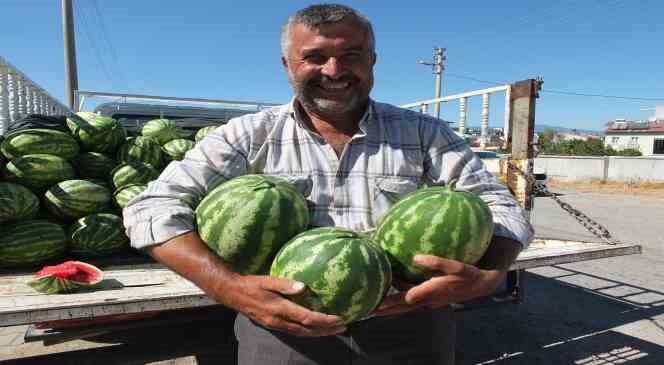 Burhaniye’de karpuz yüz güldürdü