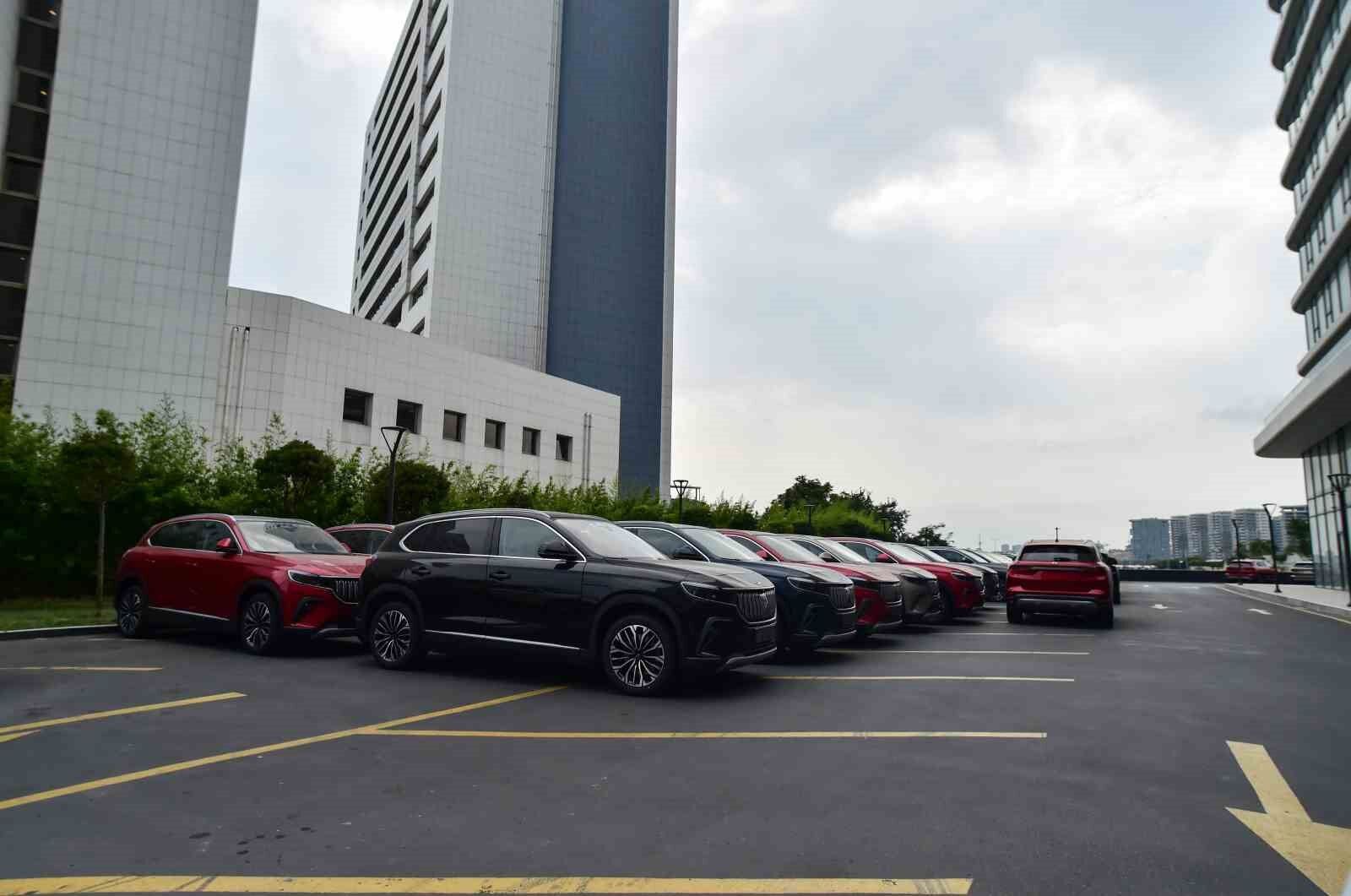 İstanbul’da teslimat için bekleyen Togg’lar görüntülendi