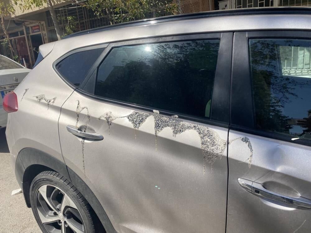 Gazetecinin aracına asitli saldırı