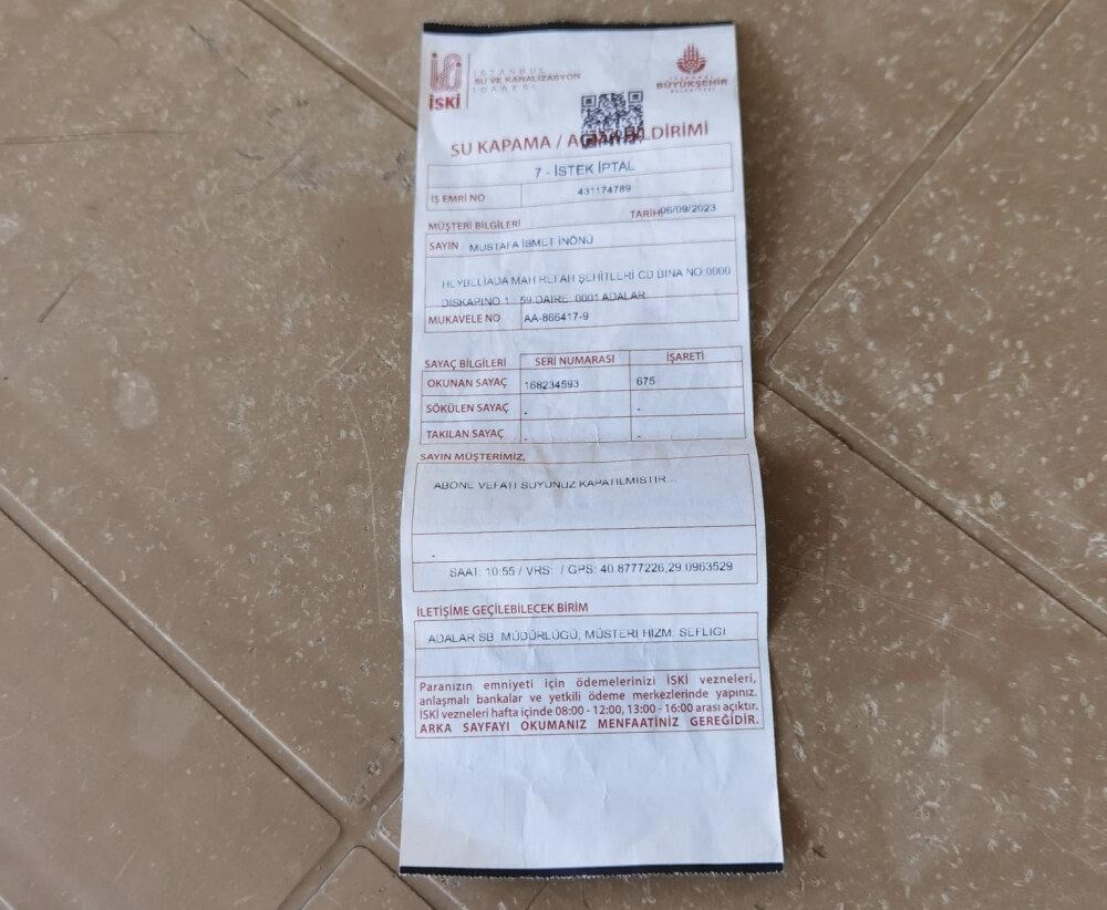 İSKİ İnönü Vakfı'nın suyunu kesti! Sebebi şaşkına çevirdi