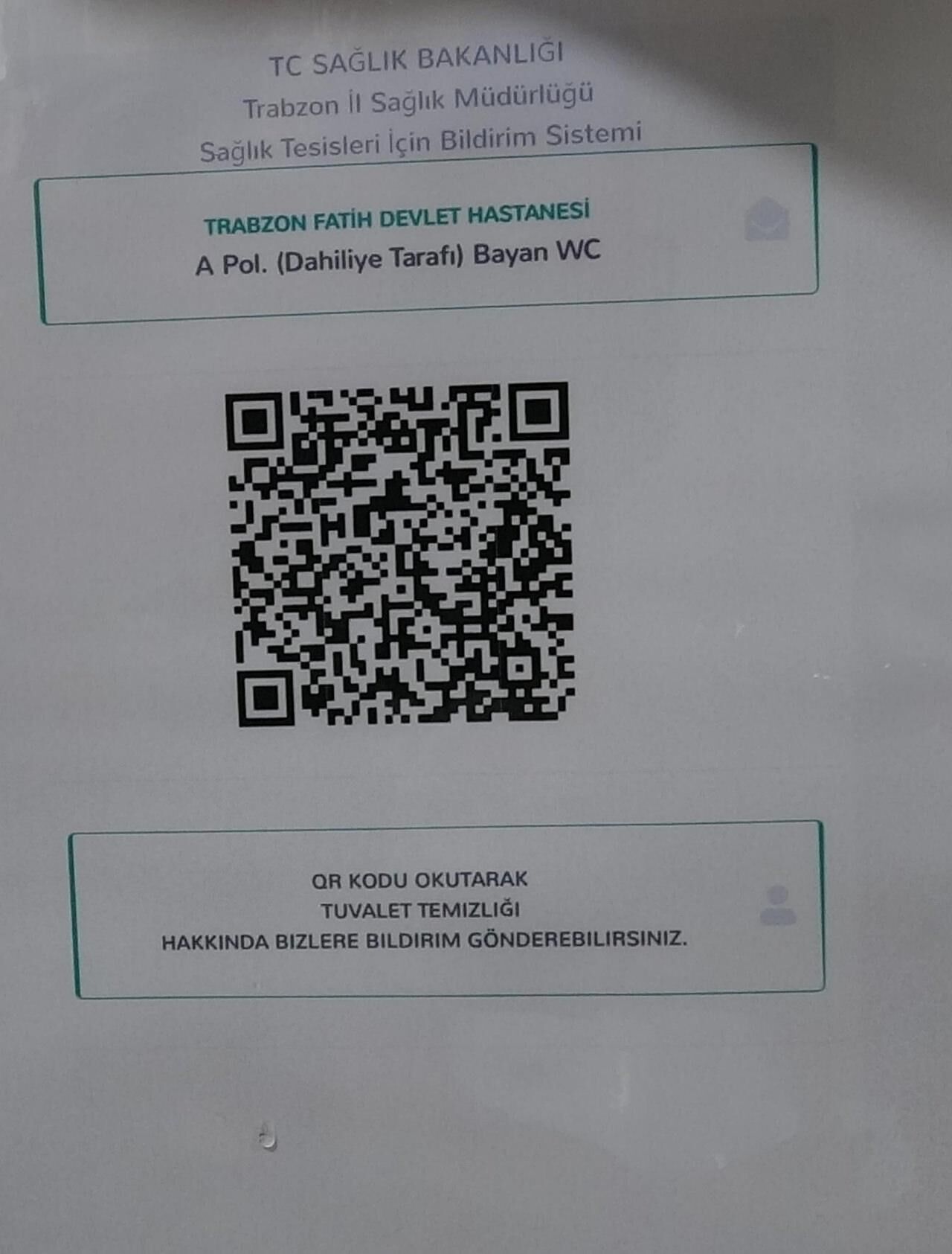 Hastanede hijyene 'karekod'lu denetim