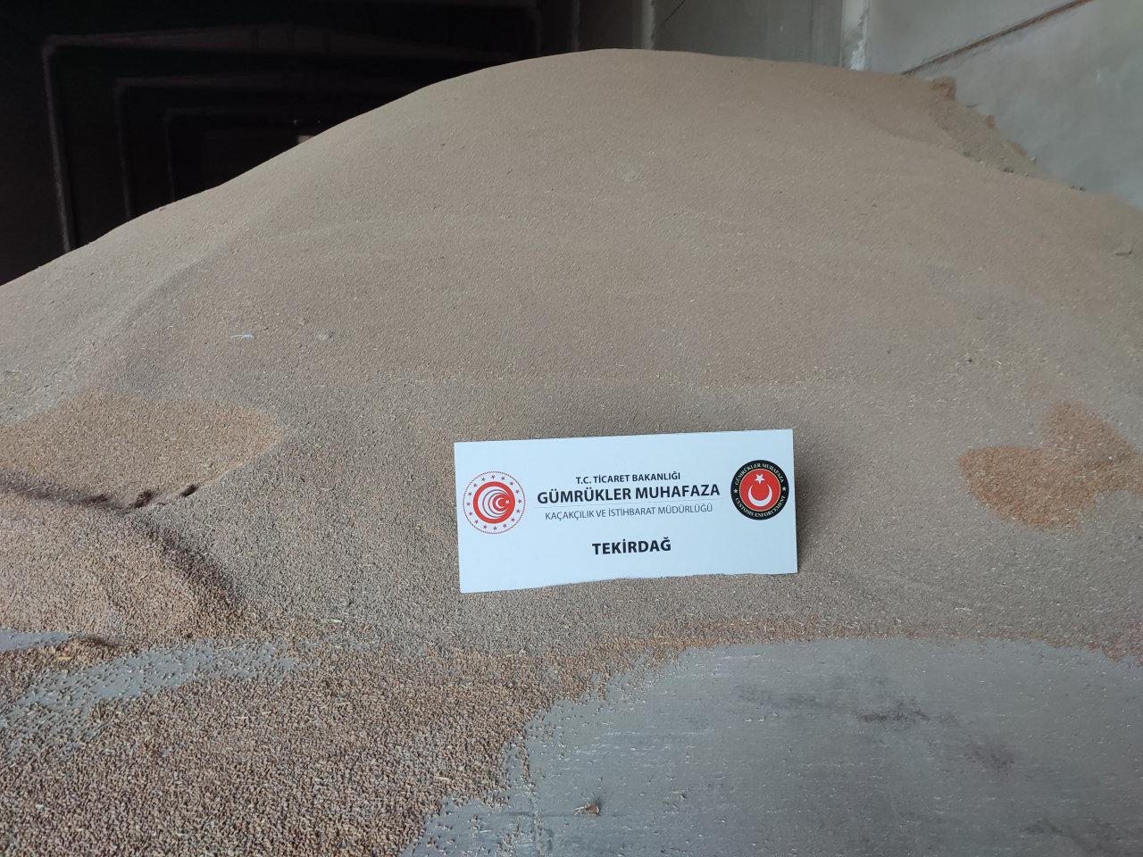 Tekirdağ’da 84 ton ekmek buğdayı ele geçirildi