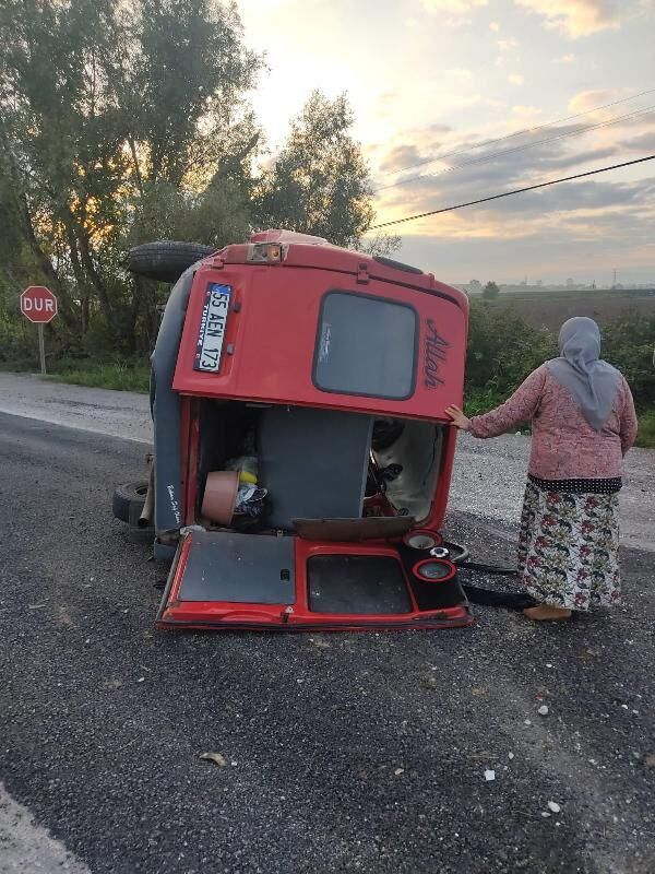 Fındık işçilerini taşıyan minibüs devrildi