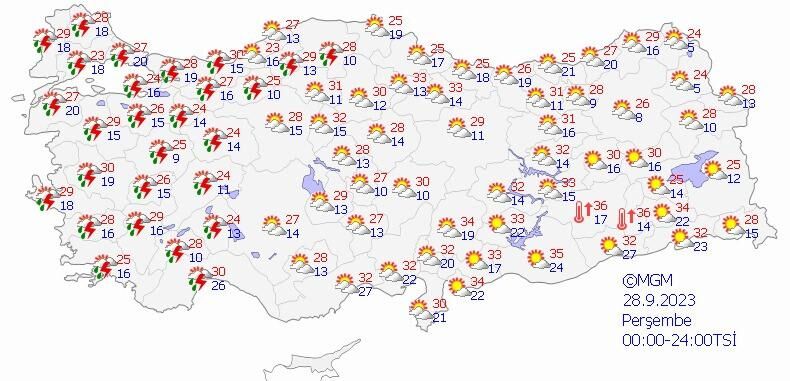 Meteoroloji'den birçok ile sağanak yağış uyarısı