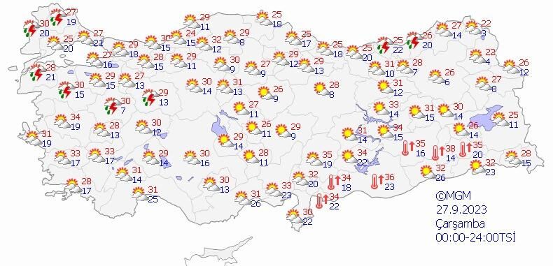 Meteoroloji'den birçok ile sağanak yağış uyarısı