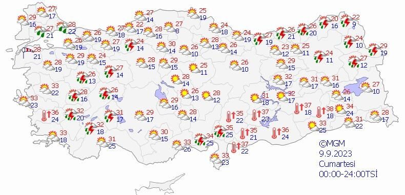 Meteoroloji'den 7 ile kuvvetli yağış uyarısı!