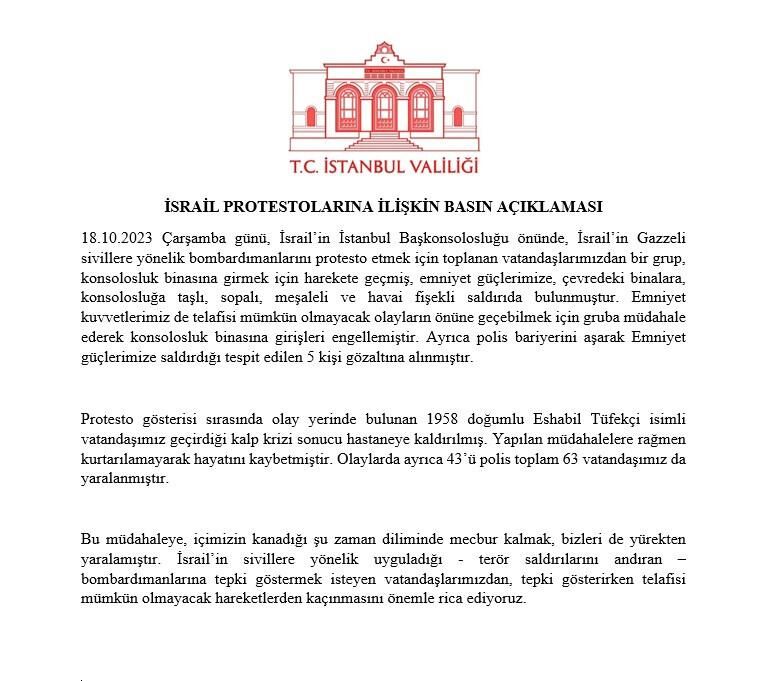 İstanbul Valiliği'nden açıklama: Ölü ve yaralananlar var