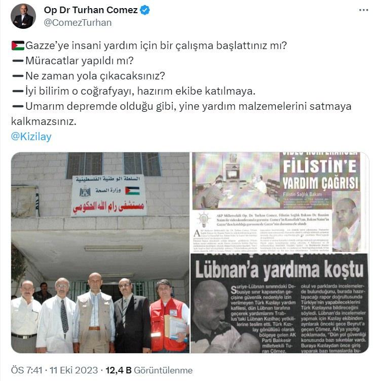 İYİ Partili vekil, Gazze için gönderilen doktorlardan rahatsız oldu!