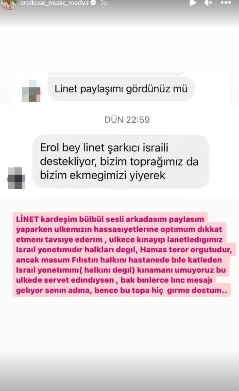 Gazze'deki katliama ses çıkarmayan İsrail asıllı Türk şarkıcı Linet'ten skandal paylaşım!