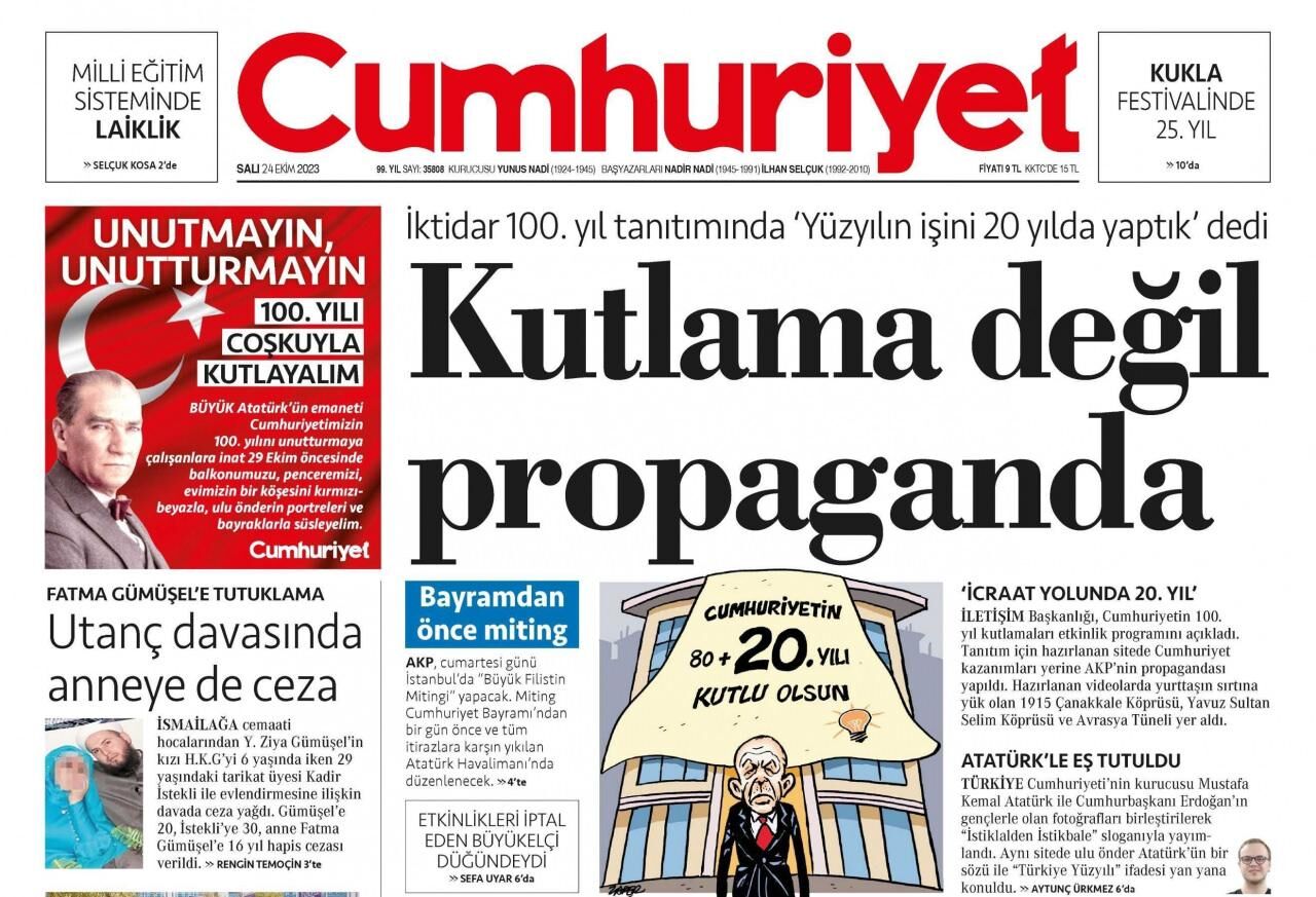 Türkiye Gazze için tek yürekken Cumhuriyet'in derdi yine Müslümanlar