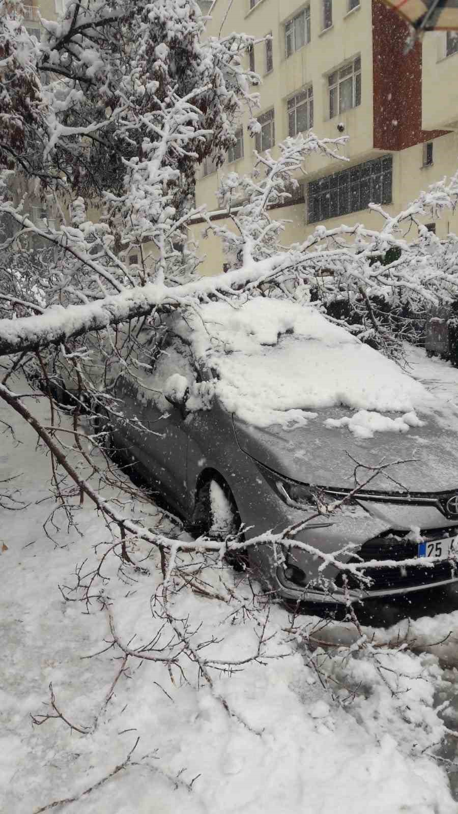 Erzurum’da kar esareti