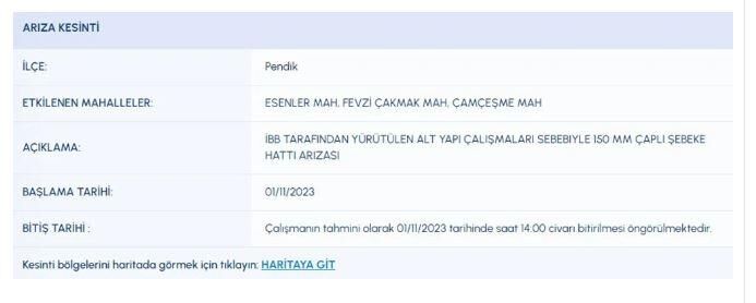 İstanbul'da 9 ilçede sular kesilecek