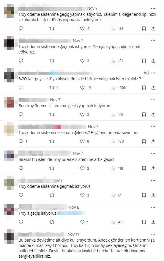 Bankalardan TROY yokuşu!