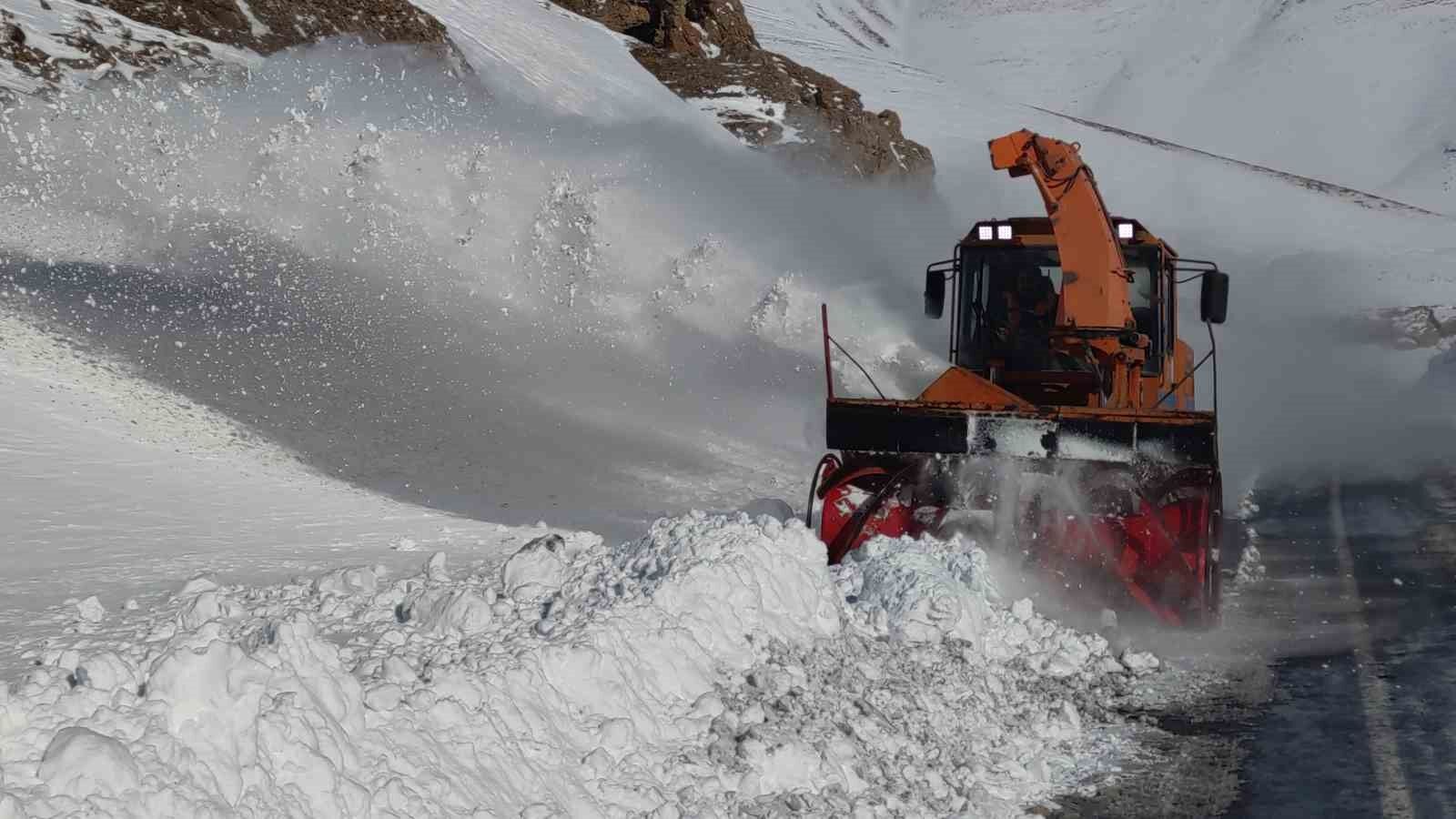 Van Bahçesaray yoluna düşen çığ bölgeleri temizleniyor