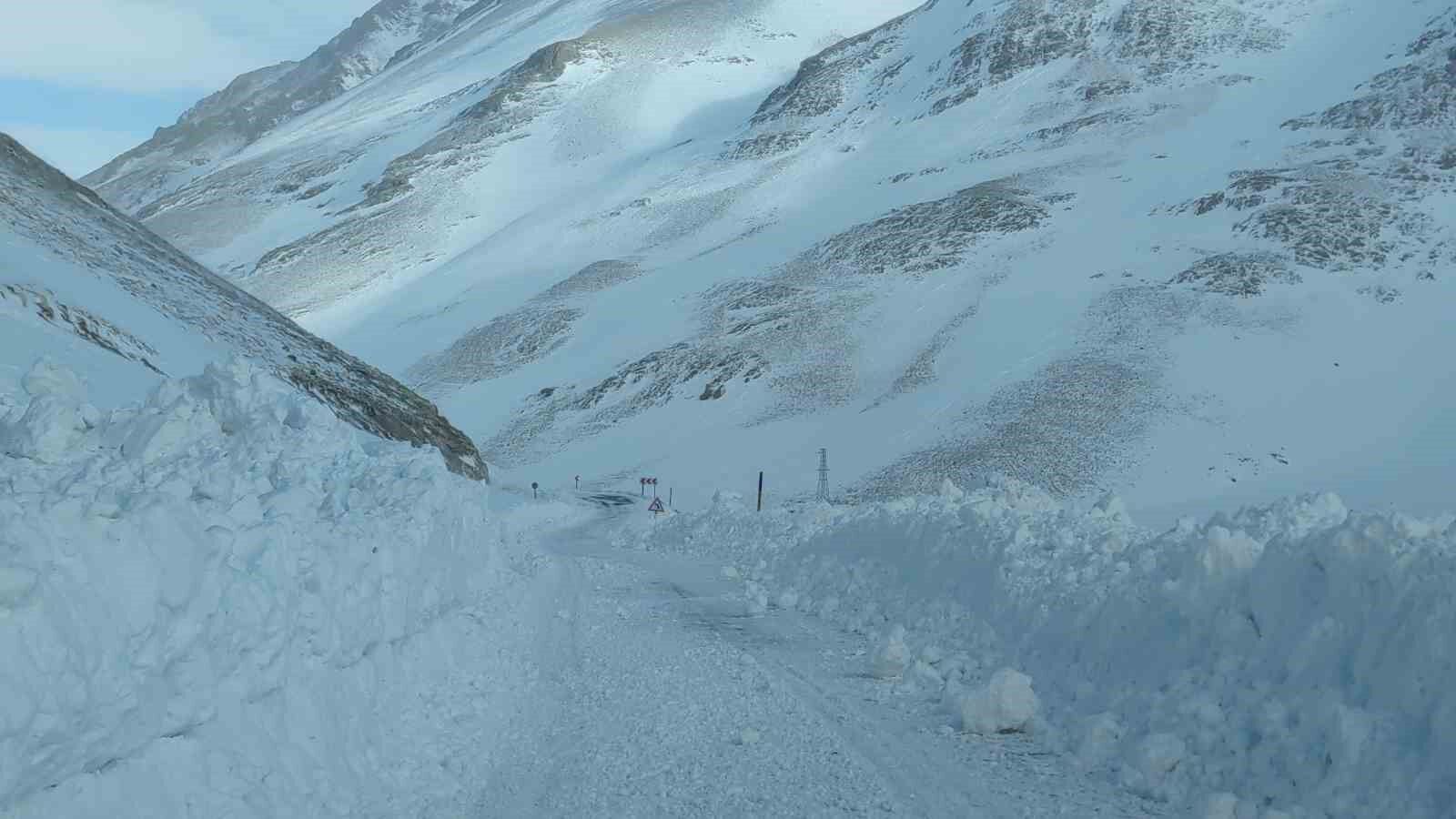 Van Bahçesaray yoluna düşen çığ bölgeleri temizleniyor