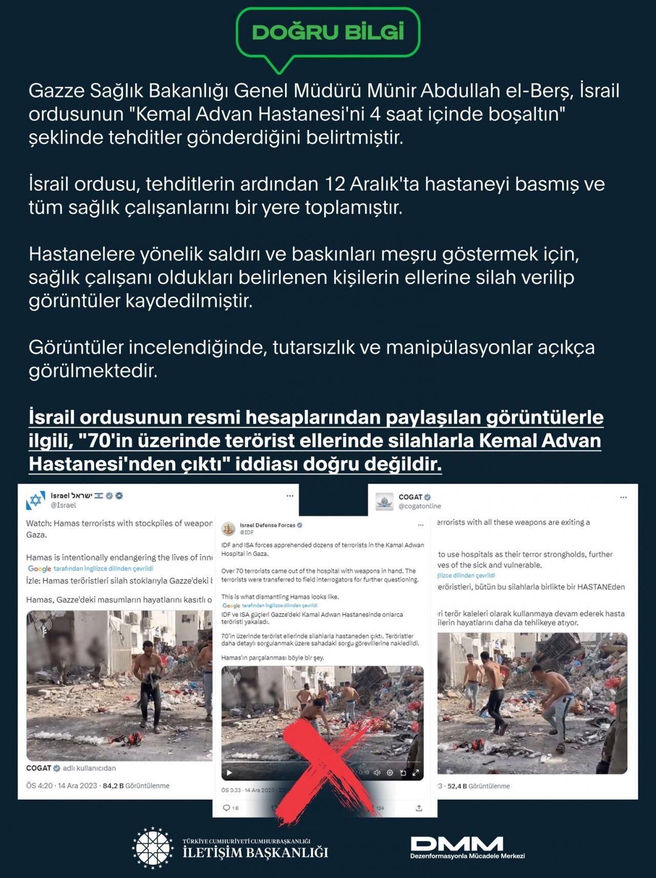 İsrail'in hastane yalanı ortaya çıktı