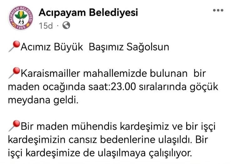 Denizli'de maden ocağında göçük meydana geldi! Soruşturma başlatıldı