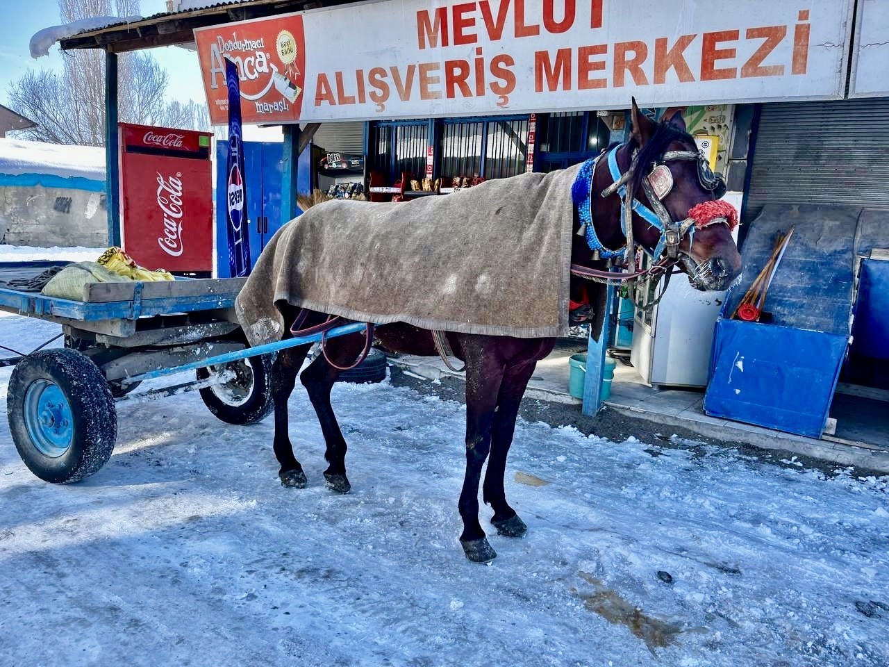 Ağrı’da dev buz sarkıtları oluştu