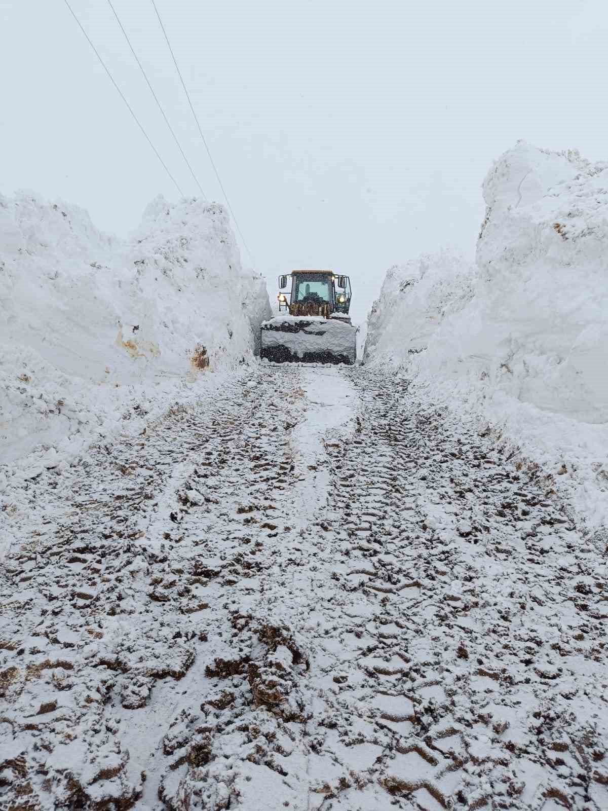 Hakkari’de karla mücadele çalışması devam ediyor