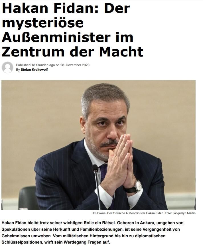 Alman medyası Hakan Fidan'ı inceledi! 'Kim bu adam?'