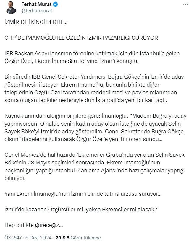 Ekrem İmamoğlu'ndan Özgür Özel'e yeni teklif!