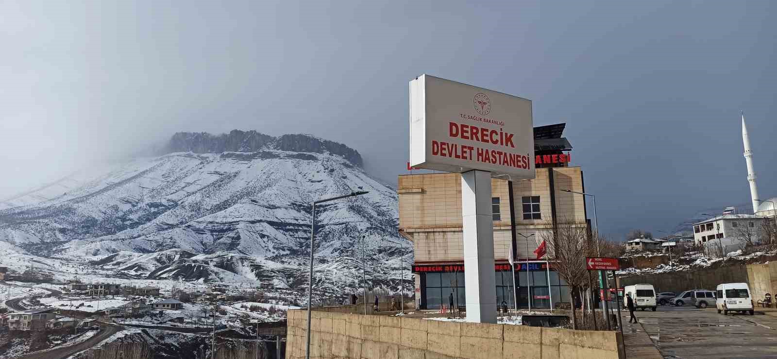 Derecik’te 2 bin 487 rakımlı Balkayalar Dağı’nın karla güzelliği