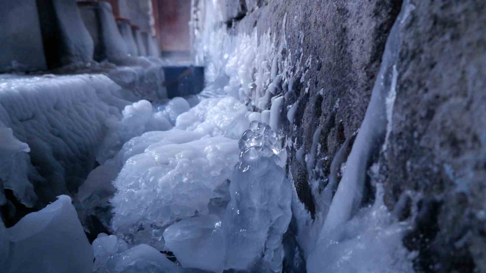 Erzurum’da kutupları aratmayan görüntüler