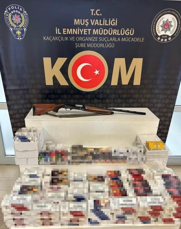 Muş’ta kaçakçılık operasyonunda 3 kişi gözaltına alındı