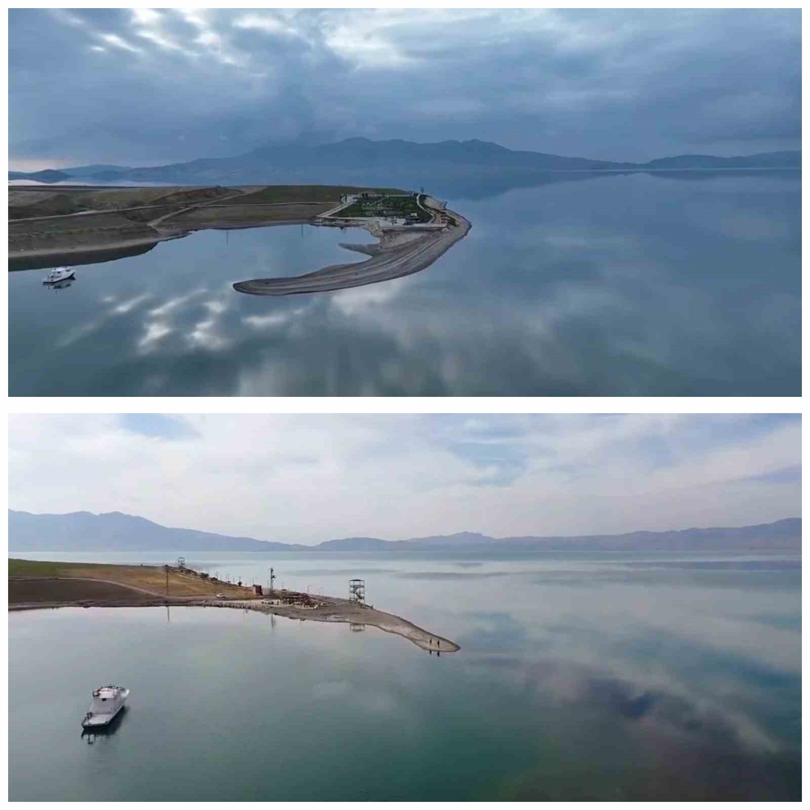 Erçek Gölü’nde su kaybı devam ediyor