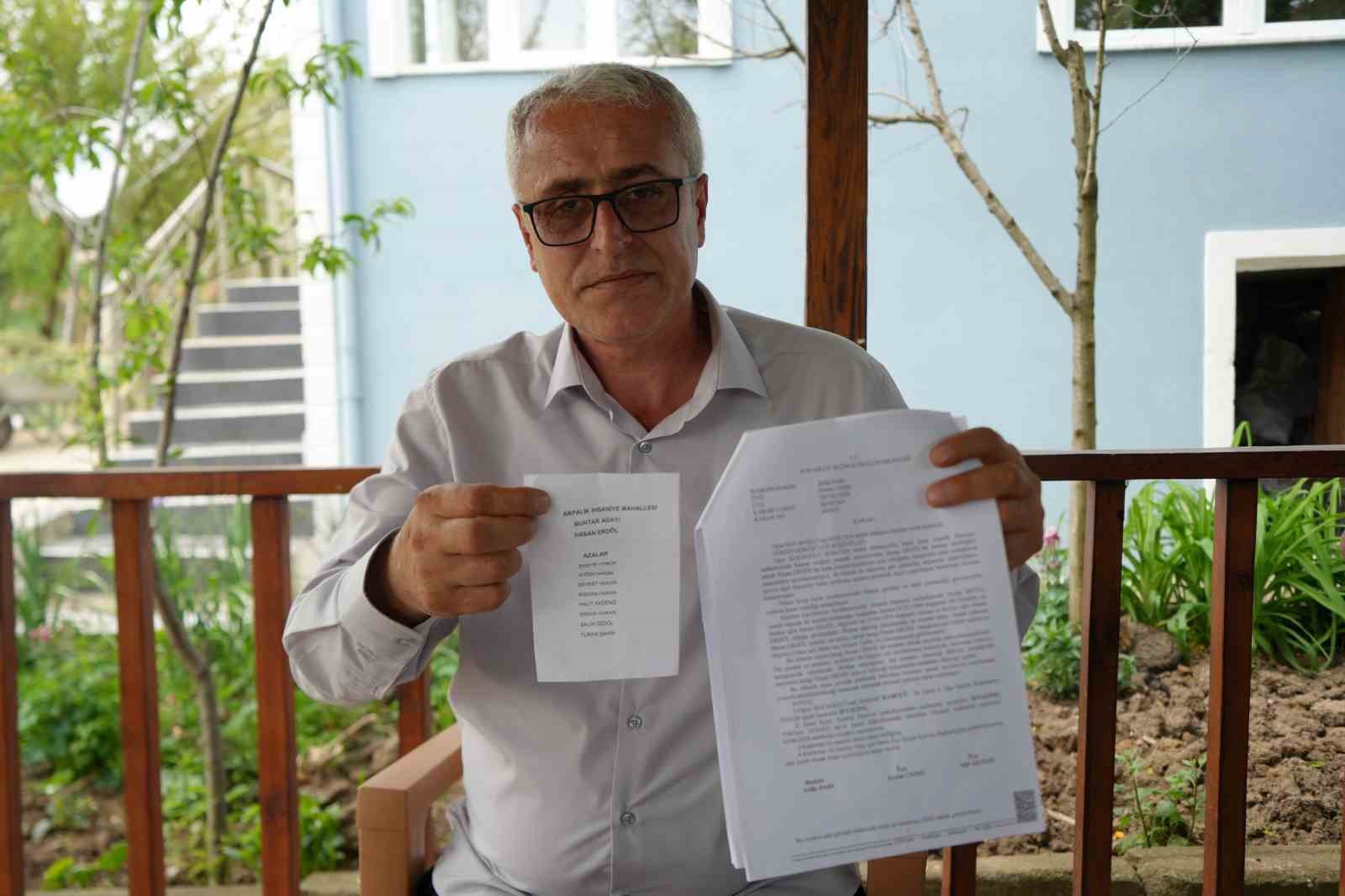 Babasıyla aynı adı taşıyan muhtarın muhtarlığı düştü