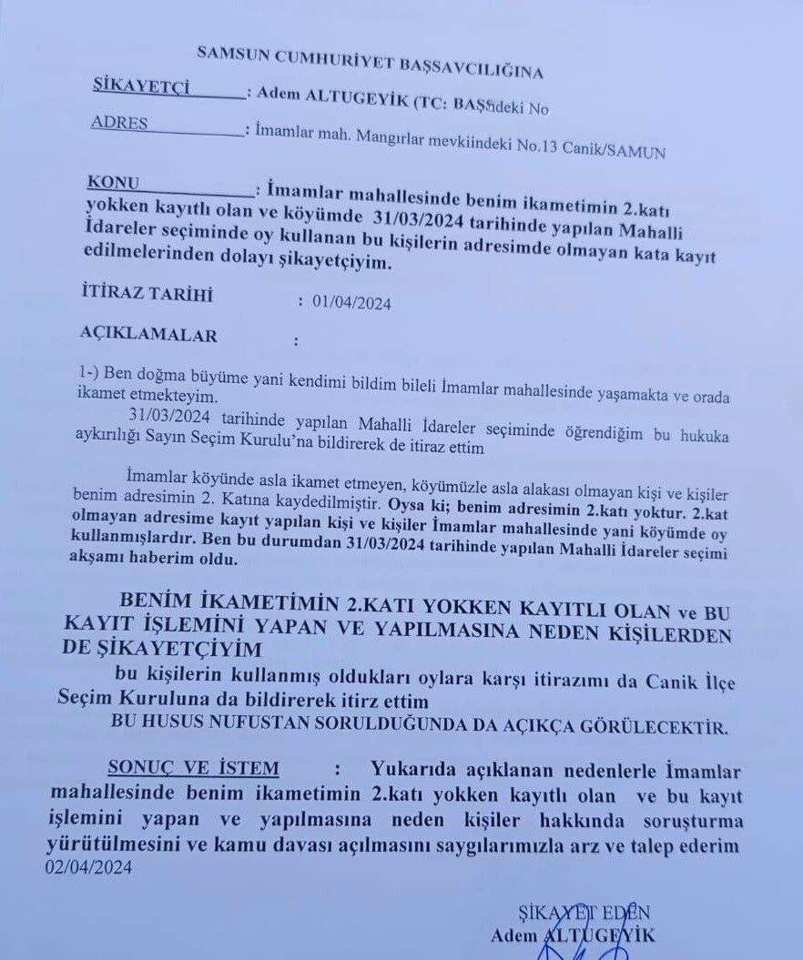 Muhtarlık seçimine ’usulsüzlük’ iddiasıyla suç duyurusu: “Evimin olmayan katında oturan var”