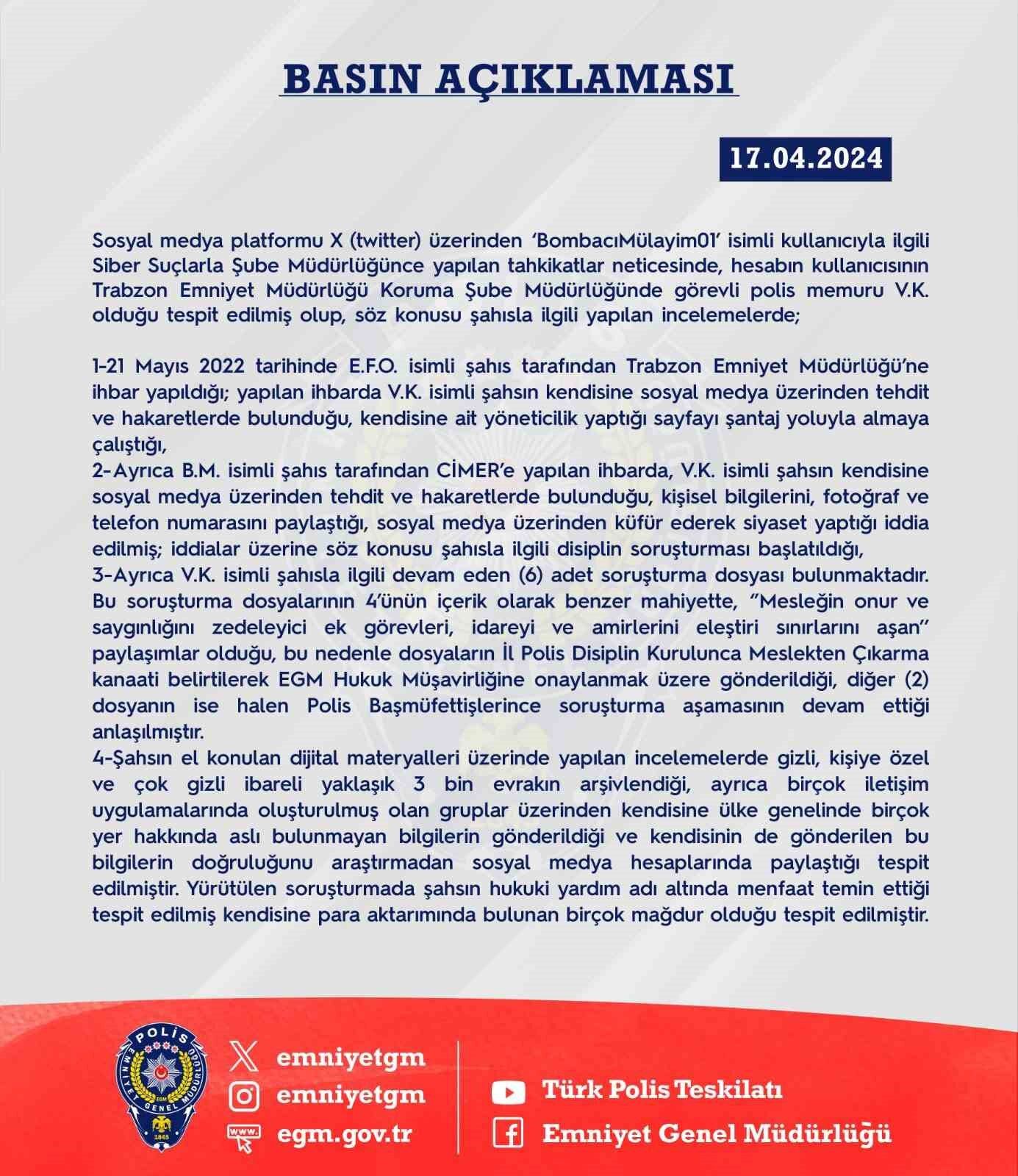 Bitlis Valiliği ve EGM’den ’Bombacı Mülayim’ açıklaması