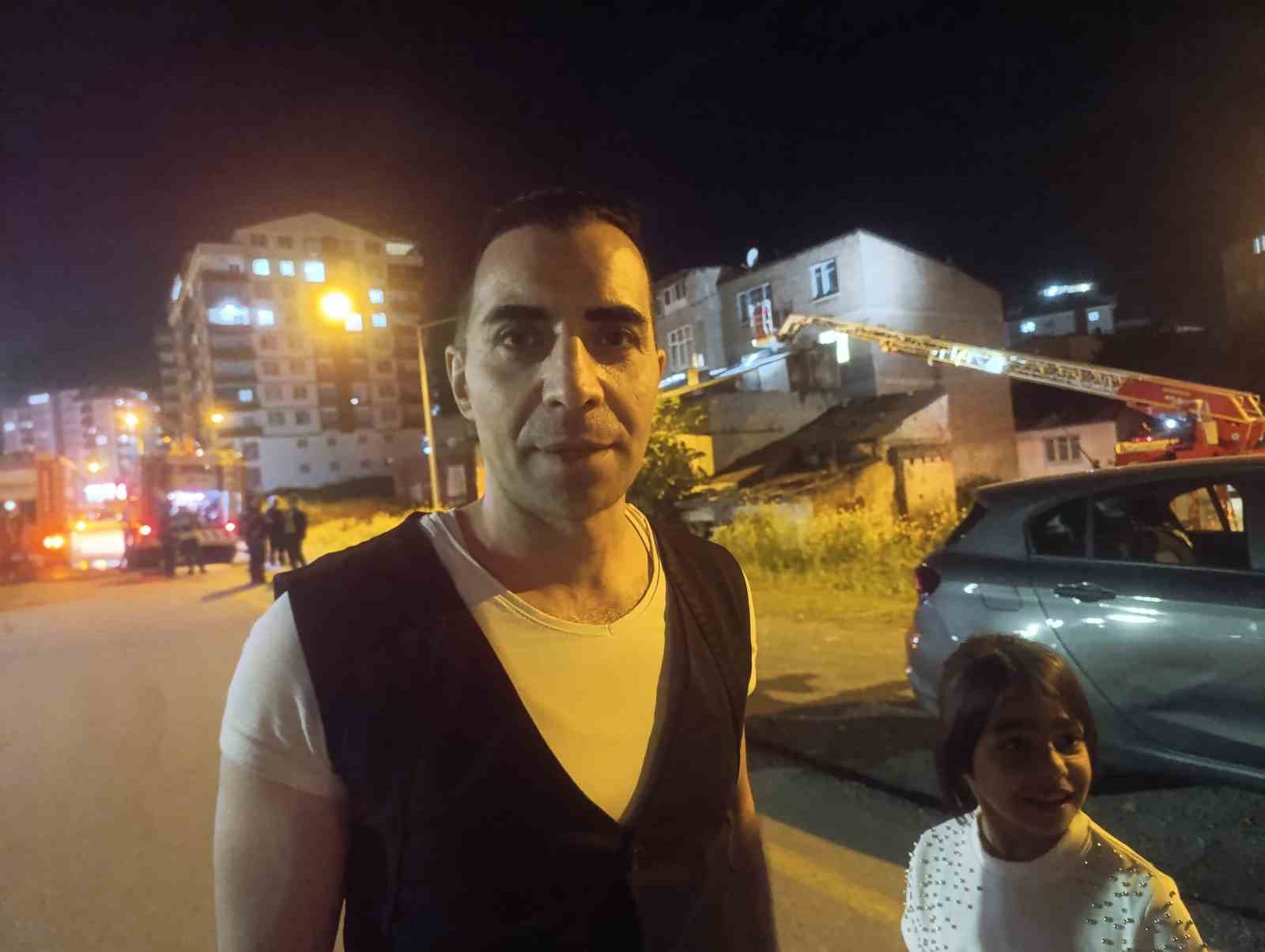 Metruk binada çıkan yangın korkuttu