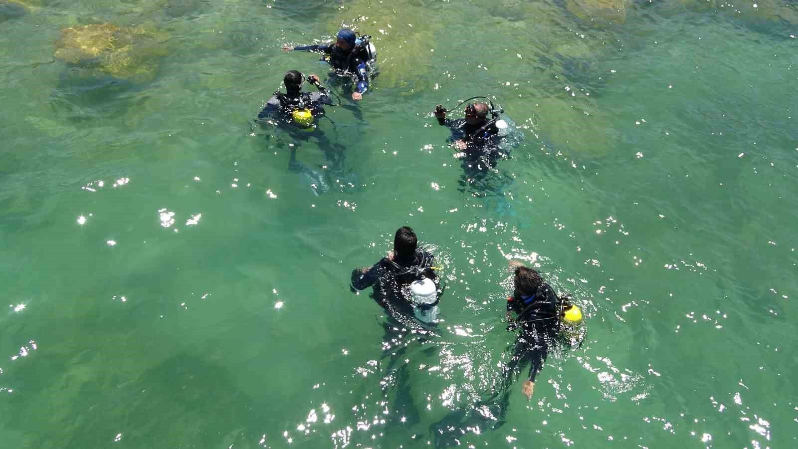 Van Gölü’nün yüzeyinde Türk ve Filistin bayrakları açıldı