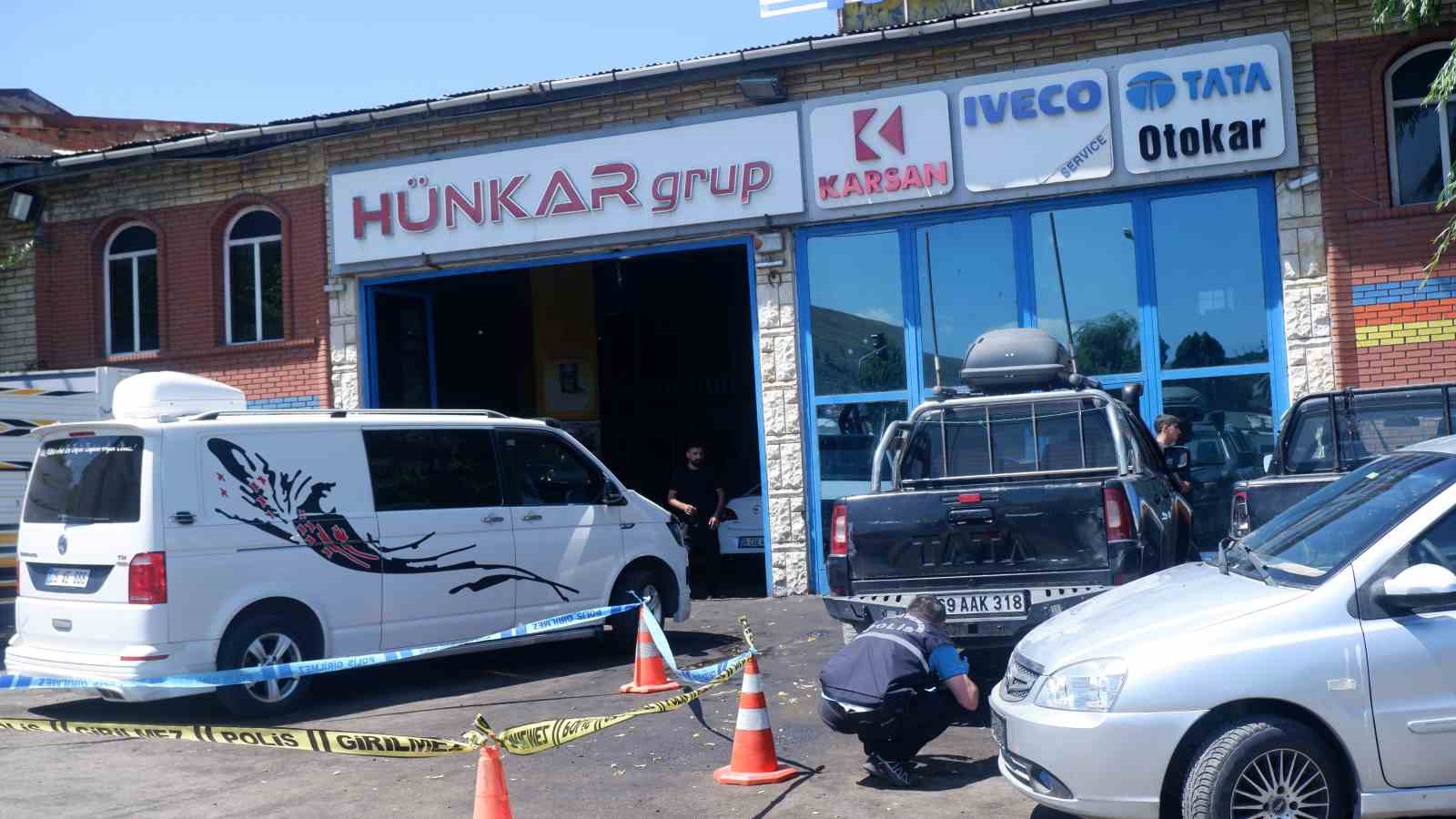 Erzurum’da iş yerine kurşun yağmuru