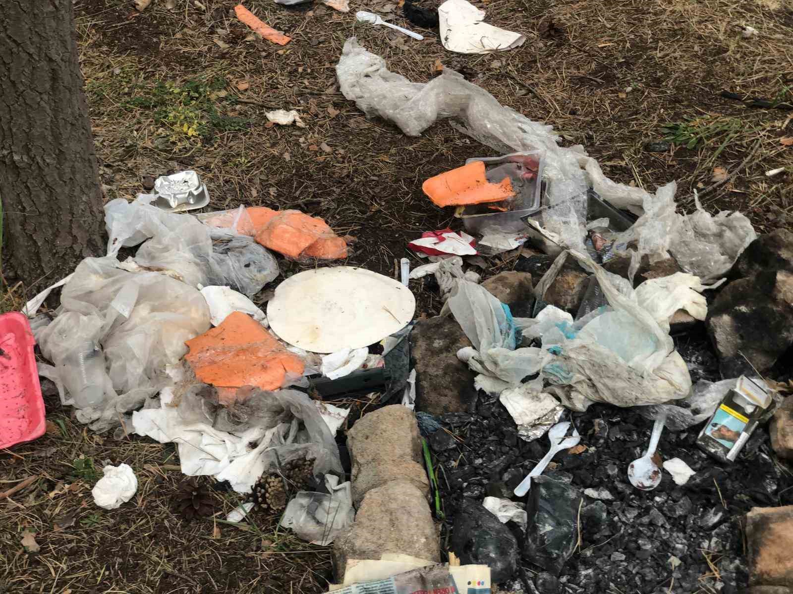 Piknikçiler Sarıkamış ormanını çöplüğe çevirdi