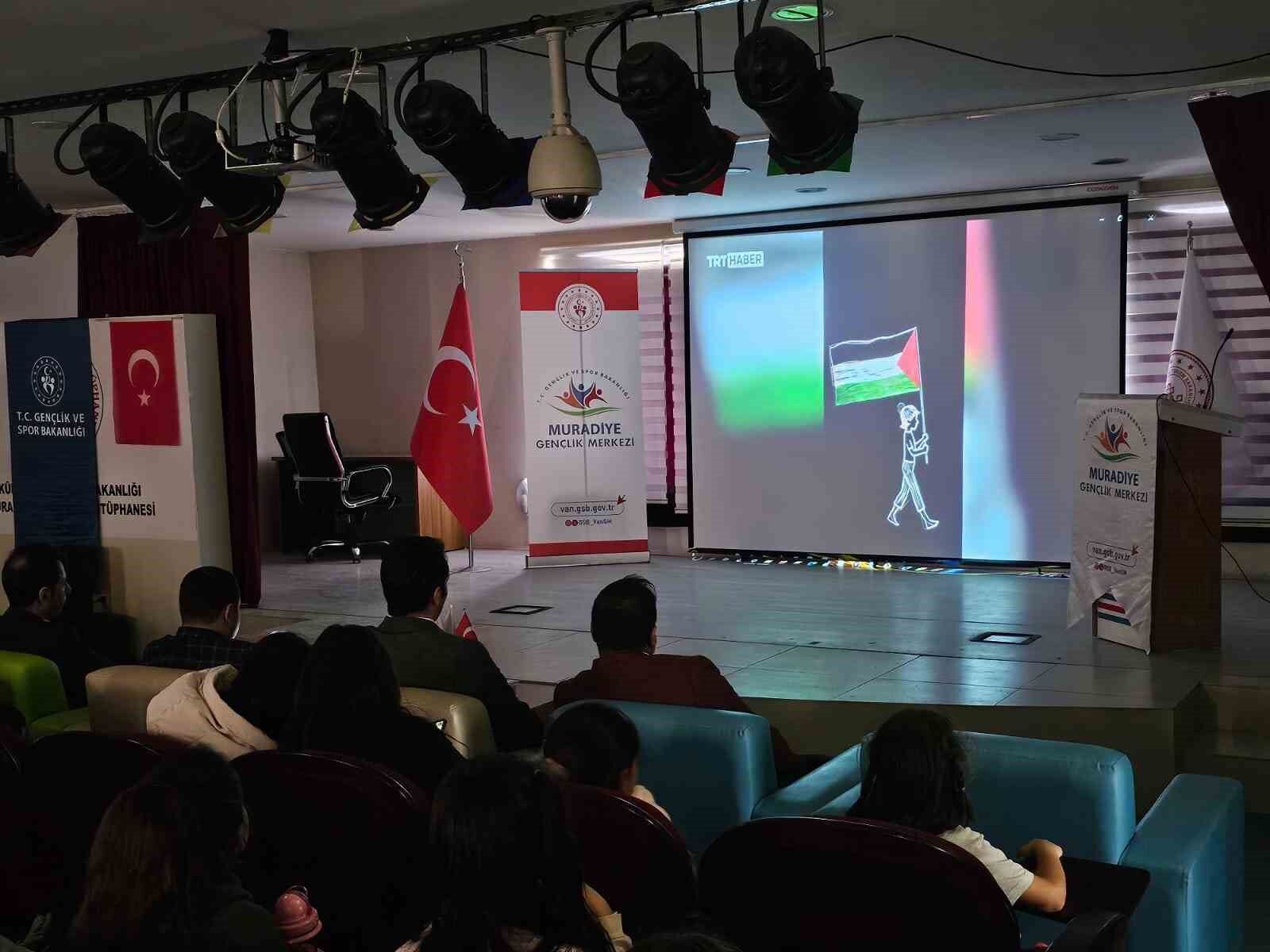 Muradiye’de ‘Filistin’ temalı sinema etkinliği