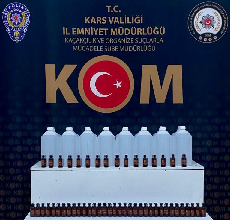 Kars’ta kaçak içki operasyonu