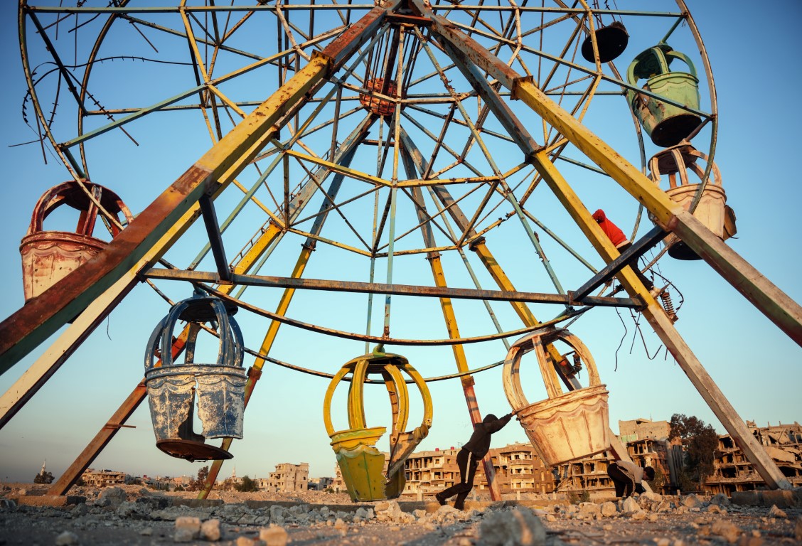 Suriyeli çocukların oyun alanı 